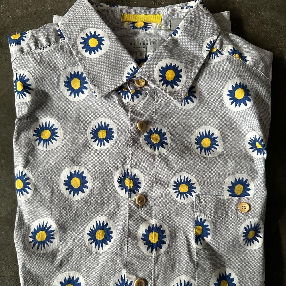 Ted Baker Patterned Button Up - Short Sleeve - image 1